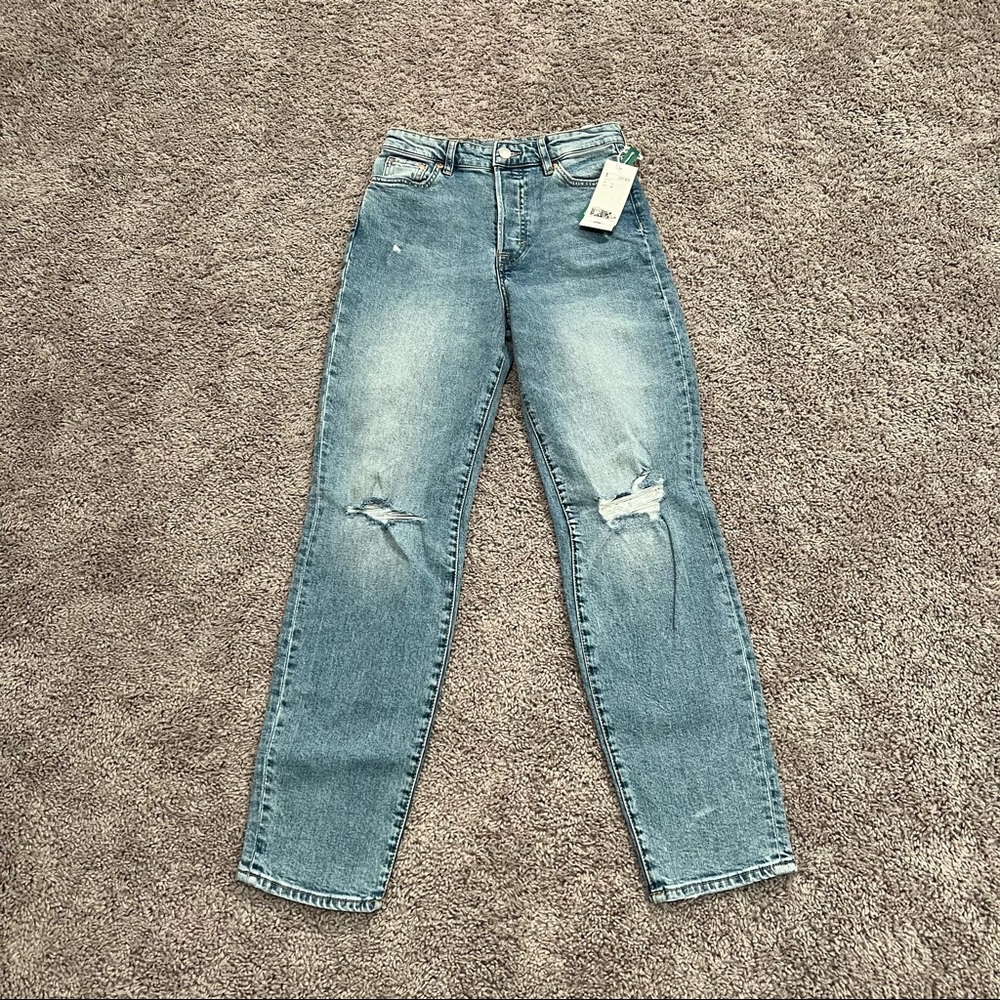 High-Wasted Ripped Mom Jeans | H&M | Size 12